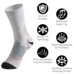 Whale Balloon Cloud Star Long Socks for Unisex Suitable for Work, House, Cold Weather, Hiking, Pickleball, Basketball, Best Winter Extreme Cold, Tennis, Fishing (7. 87 in)