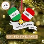 Personalized Pickleball Christmas Ornament 2024 – Free Customization in 24 Hours – Pickle Ball Paddles Ornament with Name – Unique Sports Souvenir in a Gift Box