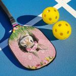 Noprintge Pickleball Paddle Cover Easter Rabbit Eggs Plants Pattern Pickle Ball Paddle Sleeve for Pickleball Paddles Pickleball Accessory for Women Men
