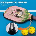 Noprintge Pickleball Paddle Cover Easter Rabbit Eggs Plants Pattern Pickle Ball Paddle Sleeve for Pickleball Paddles Pickleball Accessory for Women Men
