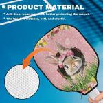 Noprintge Pickleball Paddle Cover Easter Rabbit Eggs Plants Pattern Pickle Ball Paddle Sleeve for Pickleball Paddles Pickleball Accessory for Women Men