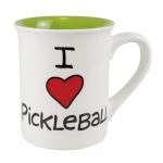 Enesco Our Name is Mud I Heart Pickleball Coffee Mug, 16 Ounce, Multicolor