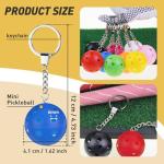 Iffitya 18PCS Pickleball Keychains - Mini Pickleball Ornaments Gift for Pickleball Lovers Pickleball Keychain with 9 Colors - Perfect Pickleball Gifts