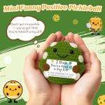 YUEYUQIU Positive Pickleball Gifts for Women Men - Emotional Inspirational Support Gift for Friends Coach Team Coworker Teenage Boss, Handmade Crochet Pickleball - Funny Pickle Gifts for Her Him