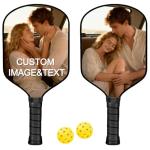 Custom Pickleball Paddles with Photo Text Logo, Personalized Pickleball Paddles with Comfort Grip, Personalized Gifts for Beginners, Lover, Boyfriend, Men (Only One Paddle)