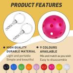 Iffitya 18PCS Pickleball Keychains - Mini Pickleball Ornaments Gift for Pickleball Lovers Pickleball Keychain with 9 Colors - Perfect Pickleball Gifts