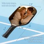 Custom Pickleball Paddles with Photo Text Logo, Personalized Pickleball Paddles with Comfort Grip, Personalized Gifts for Beginners, Lover, Boyfriend, Men (Only One Paddle)