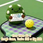 YUEYUQIU Positive Pickleball Gifts for Women Men - Emotional Inspirational Support Gift for Friends Coach Team Coworker Teenage Boss, Handmade Crochet Pickleball - Funny Pickle Gifts for Her Him