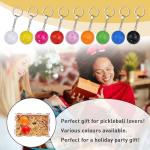 Iffitya 18PCS Pickleball Keychains - Mini Pickleball Ornaments Gift for Pickleball Lovers Pickleball Keychain with 9 Colors - Perfect Pickleball Gifts