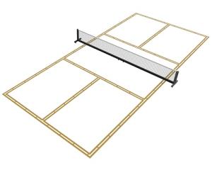 Murray Sporting Goods Standard Pickleball Court Marking Kit | Cardboard Stencil Paint Kit for Driveway, Asphalt or Concrete - Regulation Backyard Pickleball Court Kit (2.0)