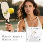 SmileBelle Pickleball Gifts for Women Pickleball Necklace as Sport Accessories Game Day Birthday Gifts for Pickleball Lovers Players Friend Daughter Coach Fans