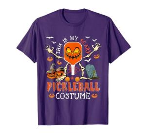 This Is My Scary Pickleball Costume Halloween Skeleton Lover T-Shirt