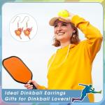 Nosiny 6 Pairs Sports Earrings for Women Game Earrings Jewelry Football Basketball Softball Soccer Tennis Golf Tooth Nurse(Pickleball,Multicolor)