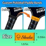 Jumaple Personalized Pickleball Paddle Name Bands - Custom Silicone Band for Grip on Racket, Racquetball - DIY Accessories Gifts for Pickleball Lovers