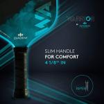 Diadem Warrior Pickleball Paddle | 3X L-Core Hybrid Nomex Polymer Honeycomb Core, Grit Paint Surface for Spin, Control and Power | Indoor/Outdoor | USAPA Approved (Teal)