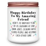 Homsolver Best Friend-Birthday Gifts for Women Men, Funny Friendship Gifts for Woman Candles, Birthday Gift for Friends Sister Bestie BFF Coworker Classmate, Funny Scented Candles