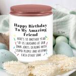 Homsolver Best Friend-Birthday Gifts for Women Men, Funny Friendship Gifts for Woman Candles, Birthday Gift for Friends Sister Bestie BFF Coworker Classmate, Funny Scented Candles