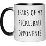 Yanprint “Tears of My Pickleball Opponents” Funny Pickleball Gifts - Novelty Pickle Coffee Mug for men and women