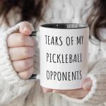 Yanprint “Tears of My Pickleball Opponents” Funny Pickleball Gifts - Novelty Pickle Coffee Mug for men and women