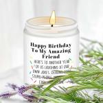 Homsolver Best Friend-Birthday Gifts for Women Men, Funny Friendship Gifts for Woman Candles, Birthday Gift for Friends Sister Bestie BFF Coworker Classmate, Funny Scented Candles