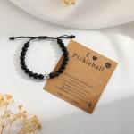 VULETO Pickleball Bracelet Gifts for Pickleball Lovers Men, Bead Silver Ball Bracelet Pickleball Accessories Jewelry Gifts Silver Tiger's Eye Stone