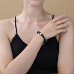 VULETO Pickleball Bracelet Gifts for Pickleball Lovers Men, Bead Silver Ball Bracelet Pickleball Accessories Jewelry Gifts Silver Tiger's Eye Stone