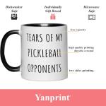 Yanprint “Tears of My Pickleball Opponents” Funny Pickleball Gifts - Novelty Pickle Coffee Mug for men and women