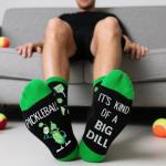 Pickleball Gifts for Women Men, Novelty Pickle Ball Socks Funny Gifts for Dad Mom