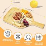 Pickleball Charcuterie Board, Funny Valentine's Day Pickleball Gifts for Men and Women, Pickleball Platter, Handcrafted Wood Tray with Paddle Shape and Built-in Handle