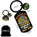Iweca Pickleball Keychain Accessories Pickleball Gifts For Women Pickle Stuff Long Distance Gift For Women Men Bff Gift For Friends Friendship Gifts For Pickle ball Lover
