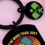 Iweca Pickleball Keychain Accessories Pickleball Gifts For Women Pickle Stuff Long Distance Gift For Women Men Bff Gift For Friends Friendship Gifts For Pickle ball Lover