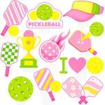 48Pcs Pickleball Theme Cupcake Toppers Pickleball Birthday Party Decorations for Girls Women Pink Pickleball Party Cake Cupcake Decorations for Sport Theme Birthday Party Baby Shower Supplies