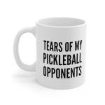 Panvola Personalized Tears of My Pickleball Opponents Sports Player Coffee Mug Customized Ceramic Cup 11oz White 11oz