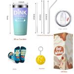 Fufandi Pickleball Gifts for Women Men - Pickle Ball Dink Responsibly - Christmas, Birthday Gifts for Pickleball Lovers Player Coach - Tumbler Cup 20oz