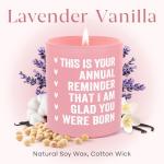 musaecoin Happy Birthday Candle - Birthday Gifts for Women, Funny Birthday Gifts for Girlfriend, Best Friend, Sister, Daughter, BFF, Handmade Lavender Scented Candle 10oz