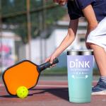 Fufandi Pickleball Gifts for Women Men - Pickle Ball Dink Responsibly - Christmas, Birthday Gifts for Pickleball Lovers Player Coach - Tumbler Cup 20oz