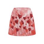 Zarisguat Red Heart Balloon Print Women's High Waist Tennis Skirt with Pockets Lightweight Valentines Athletic Golf Skorts Skirts for Running Workout Pickleball 3XL