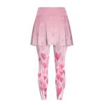 ELEDIZI Gradient Valentines Love Balloon Skirted Leggings for Women with Pockets Womens Pickleball Skirt with Leggings High Waisted Leggings for Women Tummy Control Yoga Pants for Women Plus Size 3X