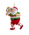 Kurt Adler 4.375-Inch Resin Pickleball Santa Ornament