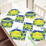 96pcs Pickleball Party Decorations Supplies Pickleball Player Themed Sports Birthday Party Disposable Plates Napkins Set for Baby Shower Brithday Party Decorations Favors Serve 24