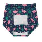 Foruidec Pink Flamingos with Tropical Plants Women's Tennis Skirt with Shorts High Waisted Skort with Pocket Double Layer for Golf Running Workout Pickleball 4XL