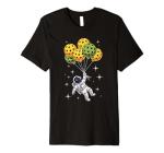 Pickleball Balloon Astronaut Floating Spaceman Space Premium T-Shirt