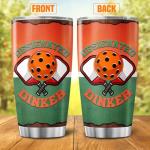 Designated Dinker Pickleball Gift 20oz Tumbler, Funny Stainless Steel Insulated Travel Cup for Men and Women, Unique Pickleball Player Mug for Birthday, Christmas, Retirement