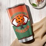 Designated Dinker Pickleball Gift 20oz Tumbler, Funny Stainless Steel Insulated Travel Cup for Men and Women, Unique Pickleball Player Mug for Birthday, Christmas, Retirement