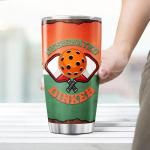 Designated Dinker Pickleball Gift 20oz Tumbler, Funny Stainless Steel Insulated Travel Cup for Men and Women, Unique Pickleball Player Mug for Birthday, Christmas, Retirement