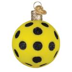 Old World Christmas Pickleball Glass Blown Ornament for Christmas Tree, Handcrafted Holiday Decoration, Sport Collection