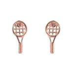 Tennis & Pickleball Earrings – Sporty Jewelry – Lightweight Gift Earrings for Tennis & Pickleball Players, Coaches & Fans – Tennis Gifts, Pickleball Gifts (Tennis Racquet Rose Gold)