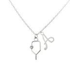 Personalized Pickleball Initial Necklace, Custom Pickleball Paddle Pendant, Pickleball Player Gift, Womens Pickleball Jewelry