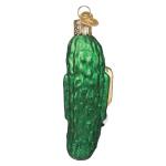 Old World Christmas Pickleball Pickle Glass Blown Ornament for Christmas Tree, Handcrafted Holiday Decoration, Sport Collection