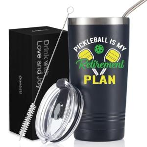 Onebttl Retirement Gifts for Pickleball Lovers, Pickleball Gifts, Insulated 20oz Stainless Steel Travel Tumbler with Lid